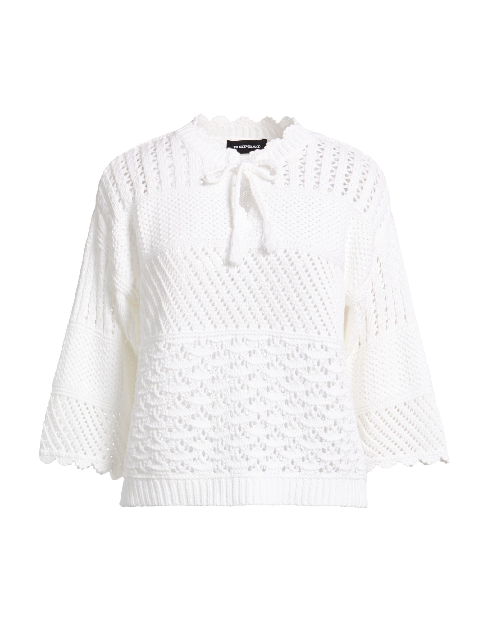 REPEAT Pullover Damen Weiß von REPEAT