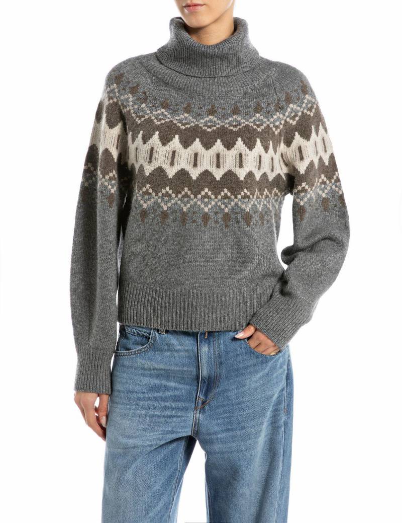 REPLAY - DK3924.000.G22726 grey melange/silver/white/wood - Gr. - S von REPLAY