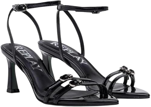 REPLAY Damen ANAIS PATENT Sandale, 003 BLACK, 40 EU von Replay