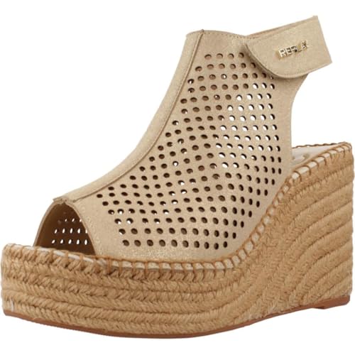 REPLAY Damen JESS PERF Keilsandale, 045 Platin, 35 EU von Replay