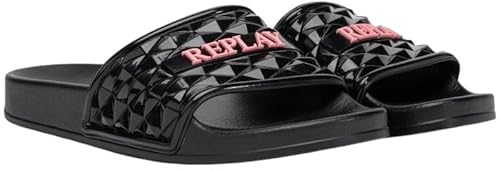 REPLAY Damen UP W DIAMONDS Sandale, 003 BLACK, 38 EU von Replay