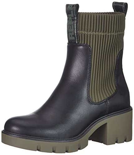 REPLAY Damen Village Chelsea-Stiefel, 1659BLACK MIL GRN, 35 EU von Replay