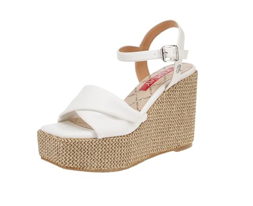 REPLAY Damen WADE SANDAL Keilsandale, 061 WHITE, 41 EU von Replay