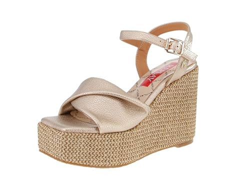 REPLAY Damen Wade Sandal Keilsandale, 045 Platin, 40 EU von Replay