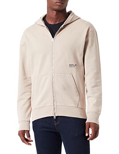 REPLAY Herren M6268 Kapuzenpullover, 803 Light Taupe, XXL von Replay
