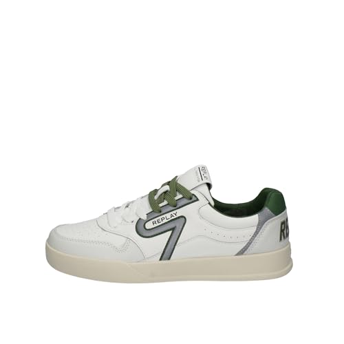 REPLAY Herren OYZONE Union Sneaker, 071 White Green, 40 EU von Replay