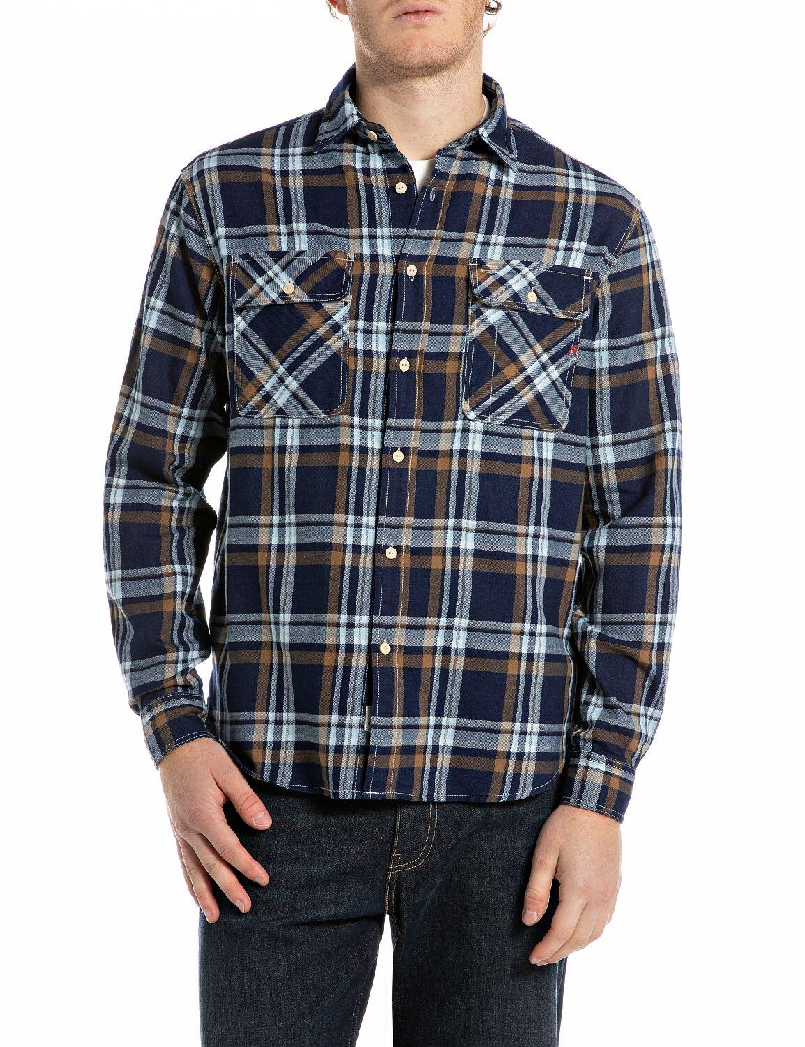 REPLAY - M4147 .000.52820 indigo/lt brown/natural white - Gr. - XL von REPLAY