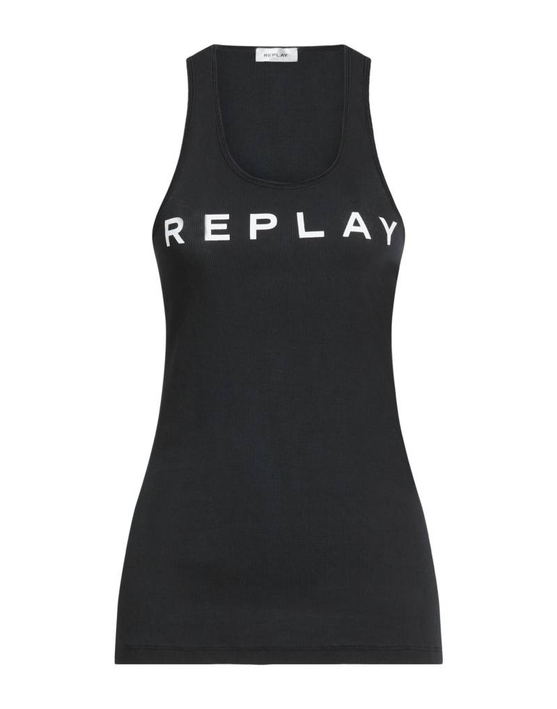 REPLAY Tank Top Damen Schwarz von REPLAY