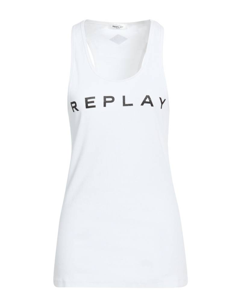 REPLAY Tank Top Damen Weiß von REPLAY
