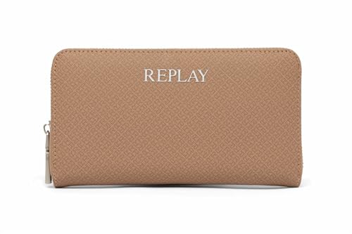 Replay Damen Portemonnaie mit Replay-Print, Beige (Dirty Pale Beige + Black 1627), Onesize von Replay