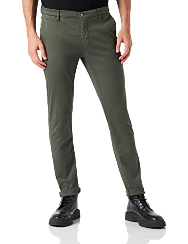 Replay Herren Chino Zeumar Slim-Fit Hyperflex X-Lite mit Stretch, Moss Green 312 (Grün), 38W / 34L von Replay