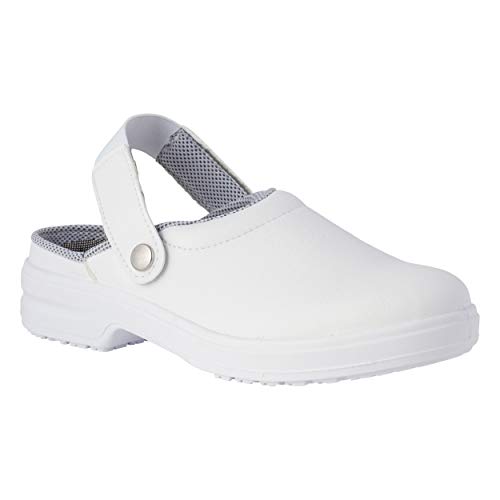 REPOSA Unisex Medical Holzschuh, Weiß, 40 EU von REPOSA
