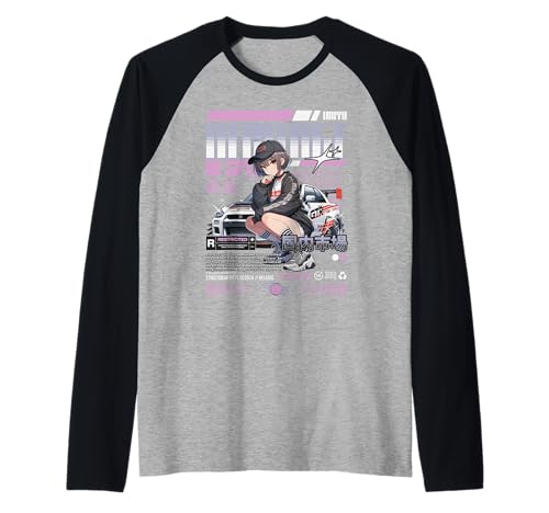 Heritage of Speed Racing Anime-Kunst für Mädchen Raglan von REPUBLIC OF CALIFORNIA