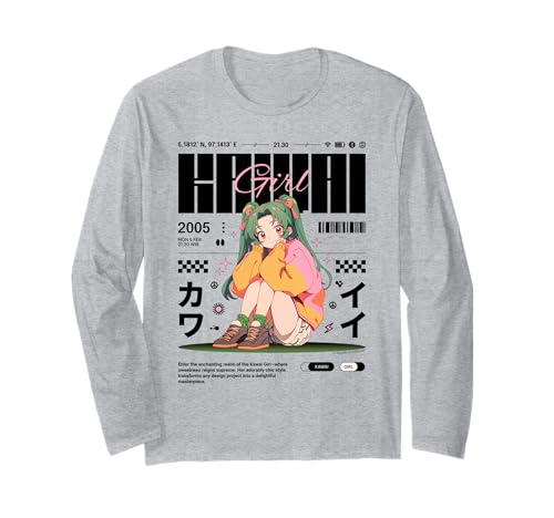 Kawaii Anime Girl Pastell Ästhetisches Design Langarmshirt von REPUBLIC OF CALIFORNIA