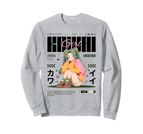 Kawaii Anime Girl Pastell Ästhetisches Design Sweatshirt von REPUBLIC OF CALIFORNIA