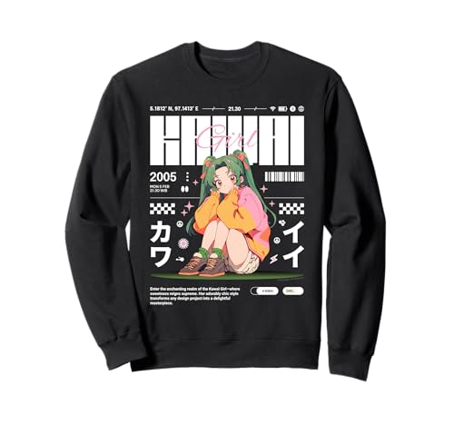 Kawaii Girl Anime Grafik 2005 Stil Sweatshirt von REPUBLIC OF CALIFORNIA