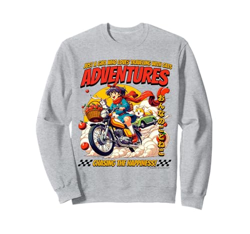 Mädchen, das es liebt, mit Katzen zu Reisen, Abenteuer Sweatshirt von REPUBLIC OF CALIFORNIA