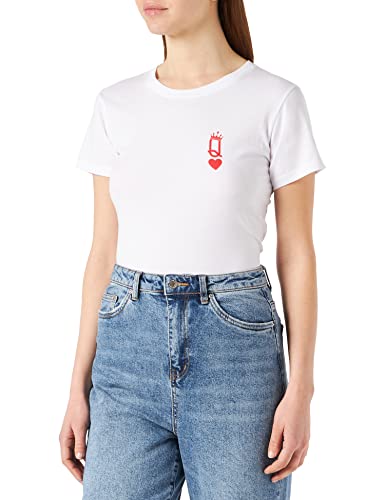 REPUBLIC OF CALIFORNIA Damen Worepczts033 T-Shirt, weiß, Small von REPUBLIC OF CALIFORNIA