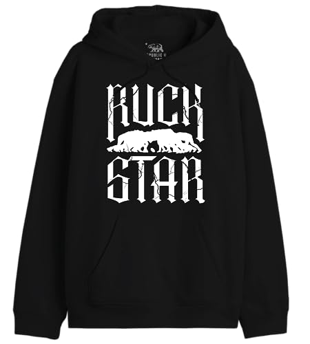 REPUBLIC OF CALIFORNIA Herren Uxrepczsw031 Kapuzenpullover, Schwarz, S von REPUBLIC OF CALIFORNIA