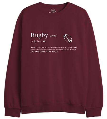 REPUBLIC OF CALIFORNIA Herren Uxrepczsw045 Sweatshirt, Bordeaux, M von REPUBLIC OF CALIFORNIA