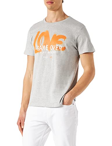 REPUBLIC OF CALIFORNIA Herren Uxrepczts002 T-Shirt, Grau meliert, L von REPUBLIC OF CALIFORNIA