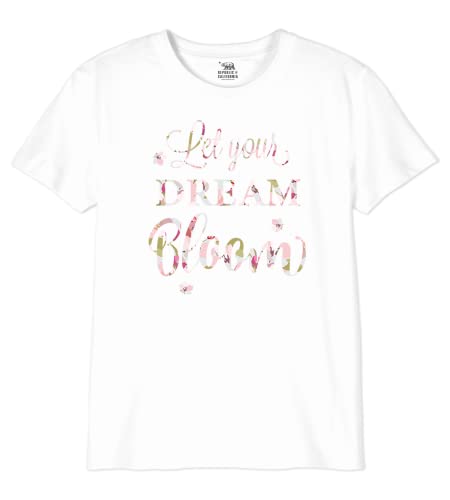 REPUBLIC OF CALIFORNIA Mädchen Girepczts039 T-Shirt, weiß, 6 Jahre von REPUBLIC OF CALIFORNIA