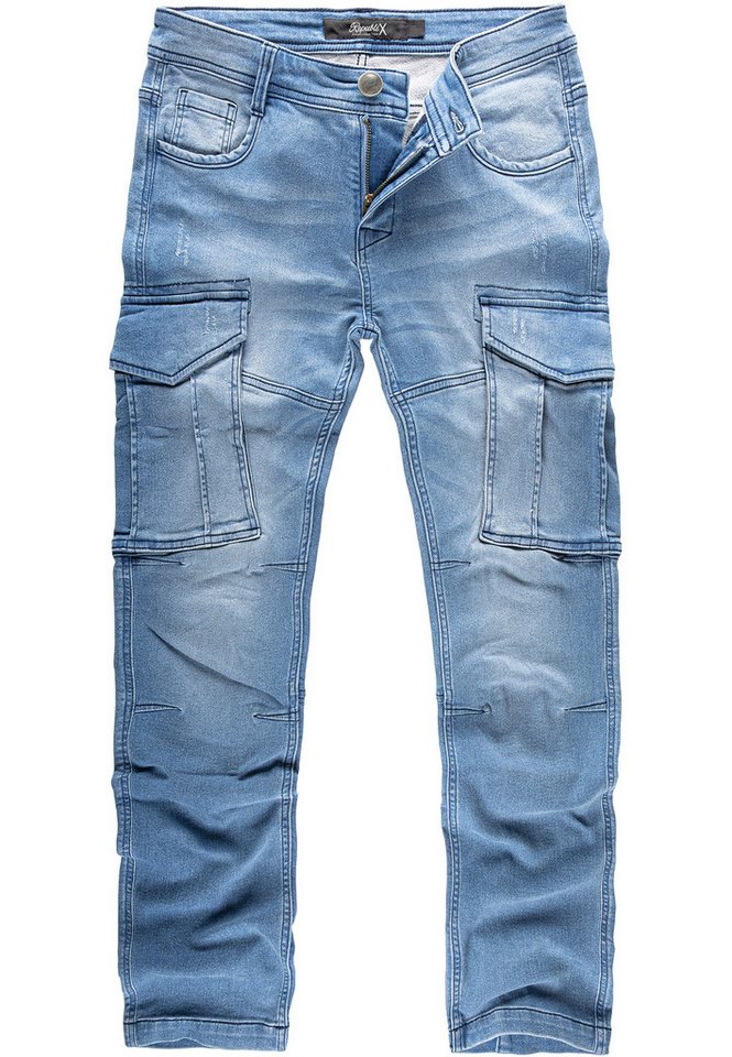 REPUBLIX Cargohose DAWSON Herren Sweathose in Stretch Denim Jeans von REPUBLIX