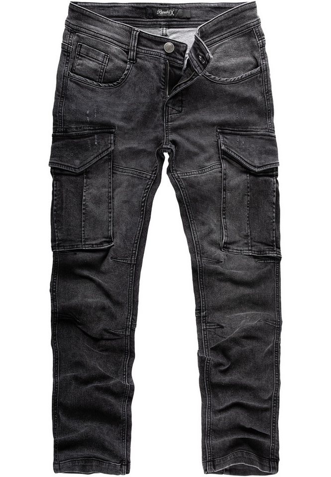 REPUBLIX Cargohose DAWSON Herren Sweathose in Stretch Denim Jeans von REPUBLIX