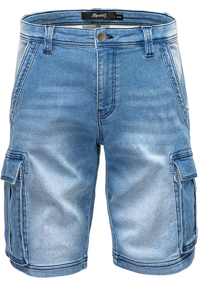 REPUBLIX Cargoshorts JAXON Herren Bermuda Jeans Short Hose Regular Fit von REPUBLIX