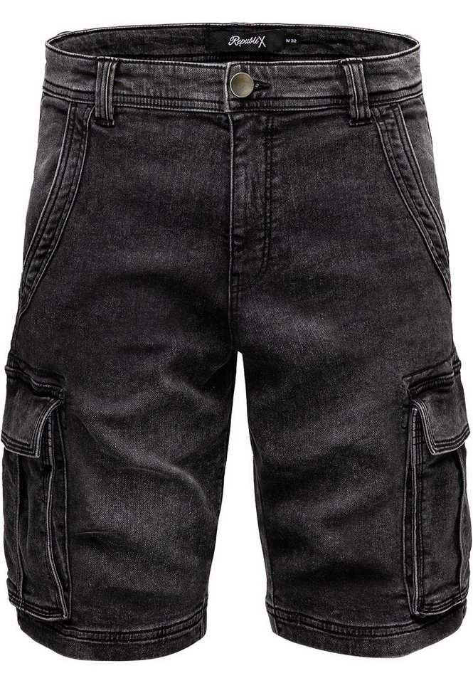 REPUBLIX Cargoshorts JAXON Herren Bermuda Jeans Short Hose Regular Fit von REPUBLIX