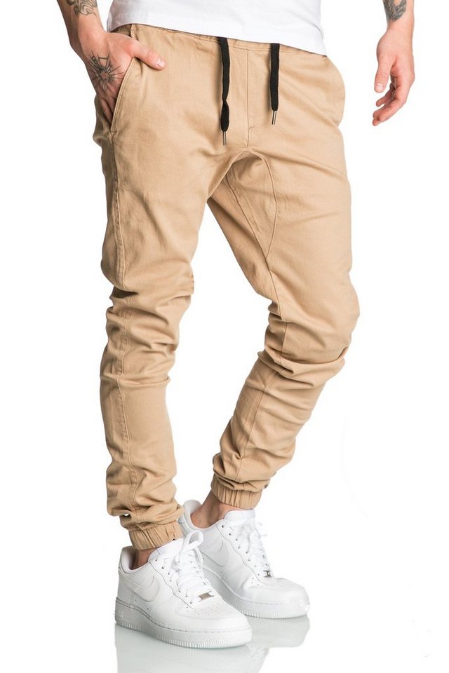 REPUBLIX Chinohose RICK Herren Basic Jogger Hose Chino mit Kontrast von REPUBLIX