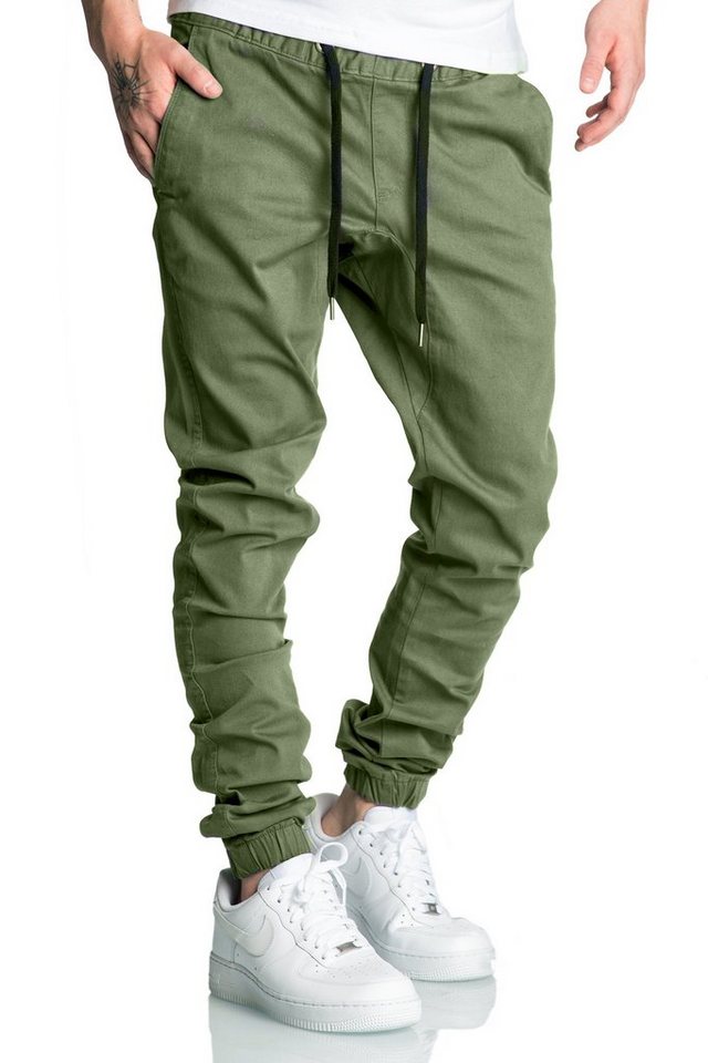 REPUBLIX Chinohose RICK Herren Basic Jogger Hose Chino mit Kontrast von REPUBLIX