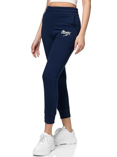 REPUBLIX Damen Jogginghose Jogger Sporthose Jogging Sweat Pants RD-026 Navyblau XS von REPUBLIX