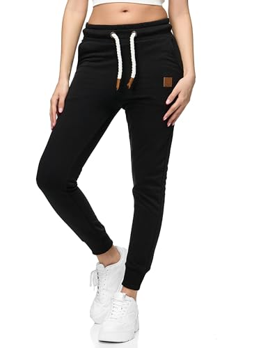 REPUBLIX Damen Jogginghose Jogger Sporthose Jogging Sweat Pants RD-027 Schwarz S von REPUBLIX