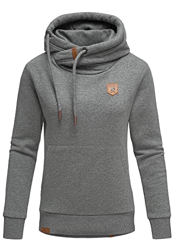 REPUBLIX Damen Kapuzenpullover Sweatjacke Pullover Hoodie Sweatshirt RD-001 Anthrazit 3XL von REPUBLIX