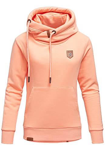 REPUBLIX Damen Kapuzenpullover Sweatjacke Pullover Hoodie Sweatshirt RD-001 Corall XL von REPUBLIX