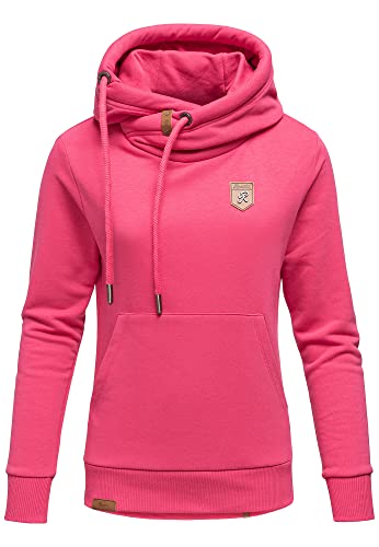 REPUBLIX Damen Kapuzenpullover Sweatjacke Pullover Hoodie Sweatshirt RD-001 Fuchsia L von REPUBLIX
