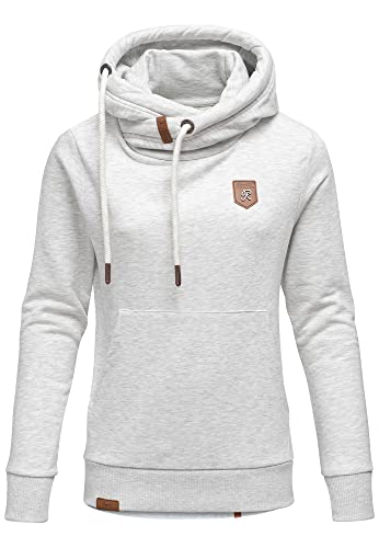 REPUBLIX Damen Kapuzenpullover Sweatjacke Pullover Hoodie Sweatshirt RD-001 Hellgrau Melange S von REPUBLIX