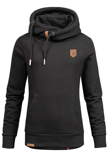 REPUBLIX Damen Kapuzenpullover Sweatjacke Pullover Hoodie Sweatshirt RD-001 Schwarz 3XL von REPUBLIX