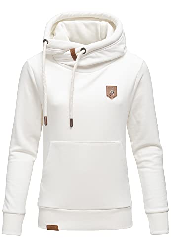 REPUBLIX Damen Kapuzenpullover Sweatjacke Pullover Hoodie Sweatshirt RD-001 Weiß L von REPUBLIX