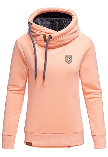 REPUBLIX Damen Kapuzenpullover Sweatjacke Pullover Hoodie Sweatshirt RD-002 Corall XXL von REPUBLIX