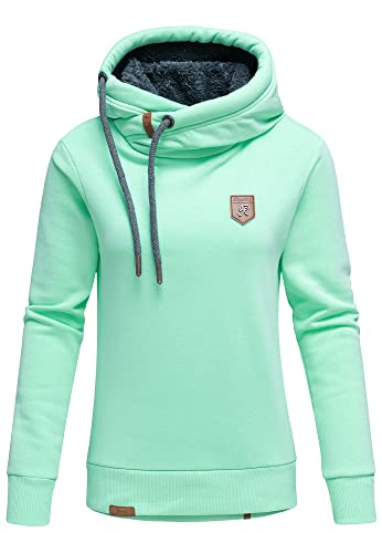 REPUBLIX Damen Kapuzenpullover Sweatjacke Pullover Hoodie Sweatshirt RD-002 Mint 3XL von REPUBLIX