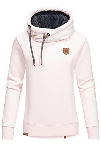 REPUBLIX Damen Kapuzenpullover Sweatjacke Pullover Hoodie Sweatshirt RD-002 Rosa 3XL von REPUBLIX