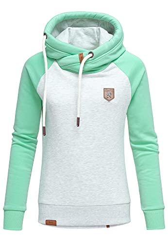 REPUBLIX Damen Kapuzenpullover Sweatjacke Pullover Hoodie Sweatshirt RD-003 Hellgrau Melange/Mint XS REPUBLIX Damen Kapuzenpullover Sweatjacke Pullover Hoodie Sweatshirt RD-003 Hellgrau Melange/Mint XS von REPUBLIX