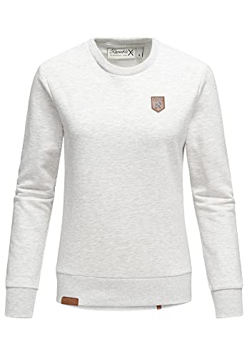 REPUBLIX Damen Kapuzenpullover Sweatjacke Pullover Hoodie Sweatshirt RD-005 Hellgrau Melange S von REPUBLIX