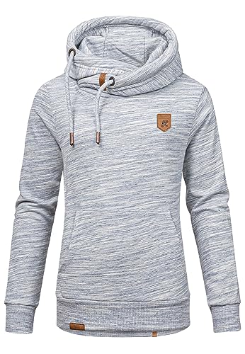 REPUBLIX Damen Kapuzenpullover Sweatjacke Pullover Hoodie Sweatshirt RD-014 Blau 3XL von REPUBLIX