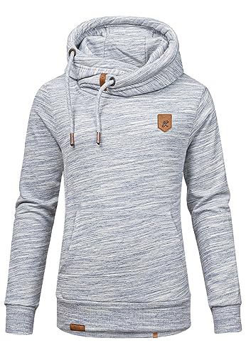 REPUBLIX Damen Kapuzenpullover Sweatjacke Pullover Hoodie Sweatshirt RD-014 Blau XXL von REPUBLIX