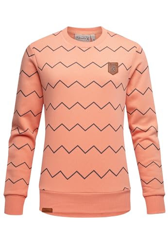 REPUBLIX Damen Print Kapuzenpullover Sweatjacke Pullover Hoodie Sweatshirt RD-016 Corall XXL von REPUBLIX