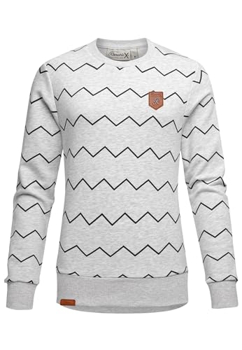 REPUBLIX Damen Print Kapuzenpullover Sweatjacke Pullover Hoodie Sweatshirt RD-016 Hellgrau 3XL von REPUBLIX