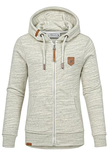 REPUBLIX Damen Sweatjacke Hoodie Sweatshirt Pullover Zipper Jacke RD-020 Grün 3XL von REPUBLIX